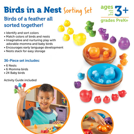 Learning Resources LER5554 Birds in A Nest Sorting Set