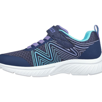 Skechers Unisexe Enfant Microspec Plus - Swirl Sweet Baskets, Marine/Multi, 13 Enfant