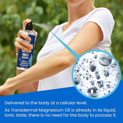 Essentially Based Magnesium Oil Spray | 236ml | Magnesium Spray for Muscles, Restless Legs & Aching Joints | Improve Sleep & Reduces Migraines | Transdermal Magnesium | Magnesium Chloride Oil