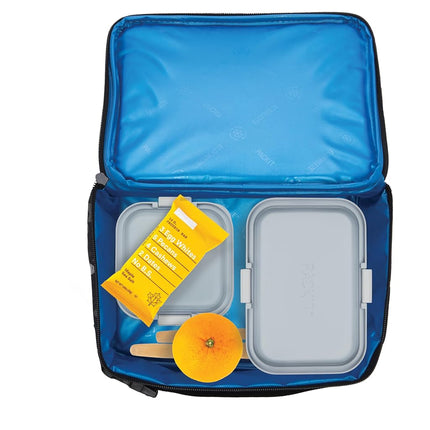PackIt Freezable Classic Lunch Box, Dino Camo Charcoal, Built with EcoFreeze Technology, Collapsible, Reusable, Zip Closure with Zip Front Pocket and Buckle Handle, Designed for Lunches