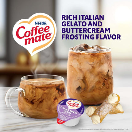 Coffee-mate Coffee Creamer, Italian Sweet Creme Liquid Singles (Pack of 180) by Coffee-mate