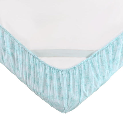 Elegant Comfort Softest and Coziest 6-Piece Sheet Set - 1500 Premium Hotel Quality Microfiber - Deep Pocket, Wrinkle Resistant 6-Piece Wave Pattern Bed Sheet Set, Twin XL, Wave Aqua