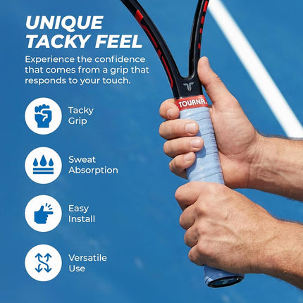 Unique Tourna Tac Blau Overgrip (Pack of 10) - Blue, One Size