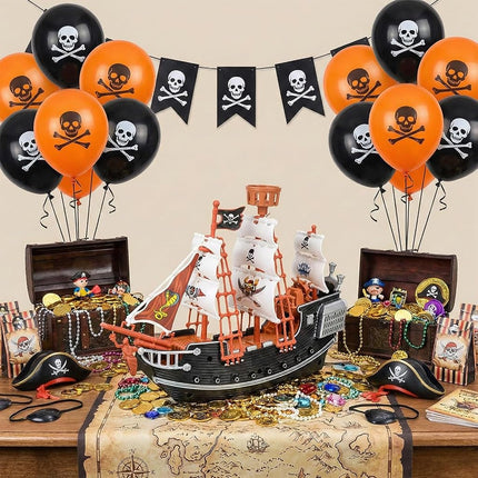 Rhode Island Novelty 10 Inch Pirate Ship Toy Boat One Per Order