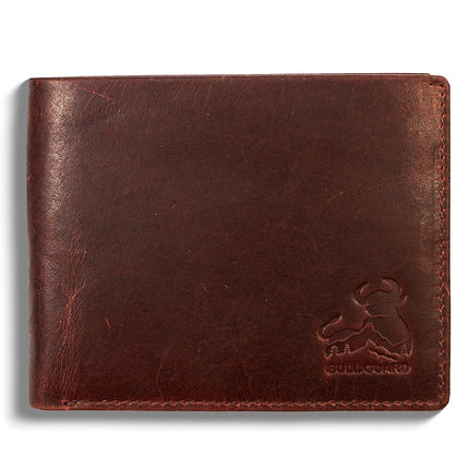 Cartera de piel con RFID para hombre, con solapa para identificación, en Vintage Buffalo Brown, Wild Heritage Burgundy, Classic
