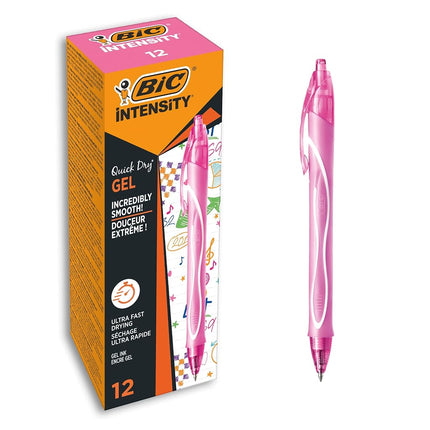 BIC Gel-ocity Quick Dry Gel Pens, Medium Point (0.