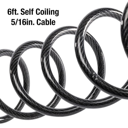 Master Lock 8114D Set Your Own Combination Bike Lock, 6 Feet Long, Black