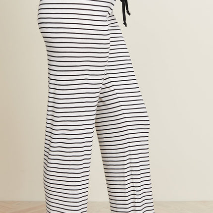 PJ Salvage Women's Basics Lounge Pant Pajama Bottom, Rayon Stripe, Large