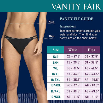 Vanity Fair Women's Underwear Perfectly Yours Traditional Cotton Brief Panties - blue - Medium
