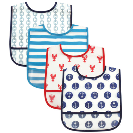 Luvable Friends Unisex Baby Waterproof PEVA Bibs, 