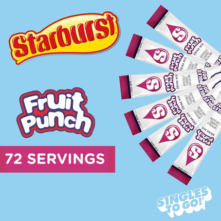 Mélange pour boisson sans sucre Starburst Fruit Punch (6 sachets de 16,6 g)