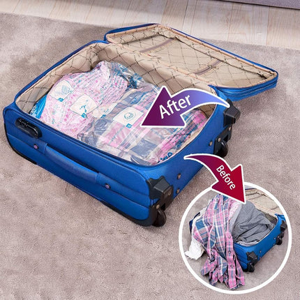 Meiqi 7 Jumbo Vacuum Storage Bags (40"x30") Space Saver Bags for Clothes Pillows Blankets Comforters for Travel