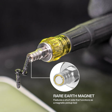 Klein Tools 32600P Mini Precision Screwdriver with Pocket Clip, 13-in-1 Magnetic All-Purpose Driver with Nut Drivers, Phillips, Slotted, and TORX Tips