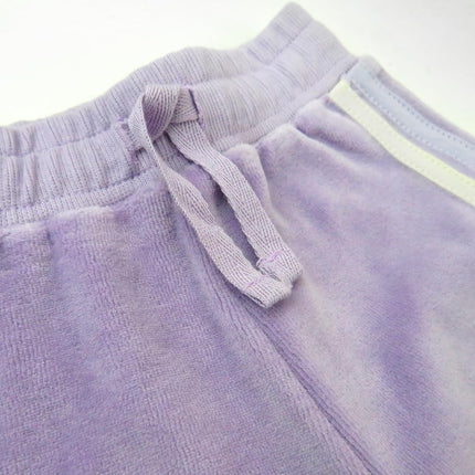 HonestBaby Velour Pullover Hoodie and Zip Front Sweatshirt and Jogger Sweatpants Set Baby, Toddler, Boys, Girls, Unisex, Lavender with Stripe, 0-3 Months, Lavender with Stripe, 0-3 Months