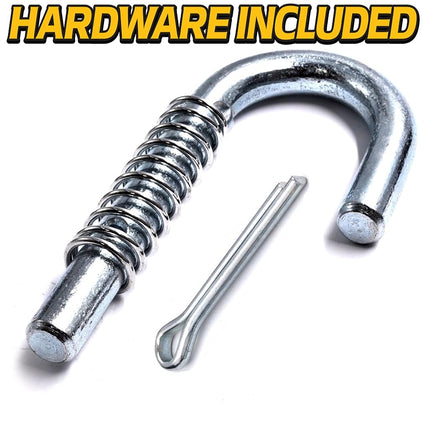 HD Switch -Paquete de 2- Pasador de liberación y resorte de cubierta chapado en zinc compatible con Cub Cadet MTD Troy-Bilt Craftsman Ryobi White Ryobi Yard Machines Ranch King Cortacésped Tractor 747-1116 932-0306A 714-0470 917-04074