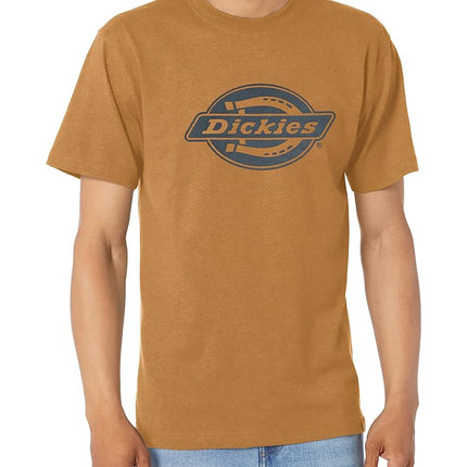 Dickies Men's Short Sleeve Heavyweight Logo T-Shirt, Brown Duck, XXL Tall