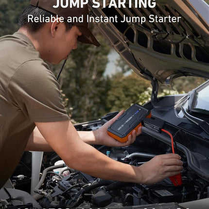 AstroAI S8 Car Battery Booster Jump Starter Power Pack (up to 6.0L Petrol & 3.0L Diesel Engines), Portable Car Jump Starter Power Bank for 12V Vehicles, Motorcycle, with Smart Jump Leads and LED Torch