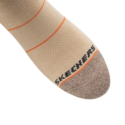 Skechers Men's 6 Pack Work Crew Socks, Sand, 9-13 UK
