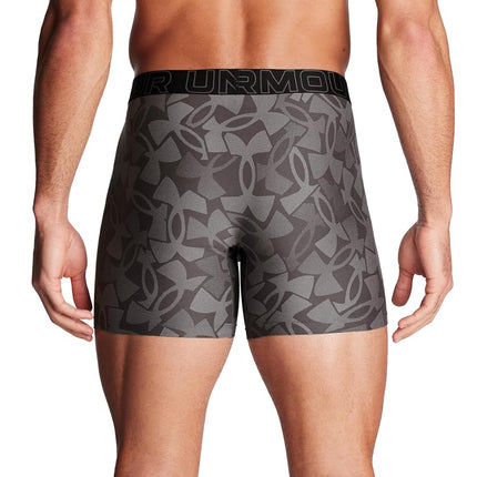 Under Armour Men's Performance Tech Boxerjock Slip, 15,2 Cm Innennaht, Ganztägiger Komfort und Weich Boxer Briefs, Steel Logo Print, Pack of 3, 5XL