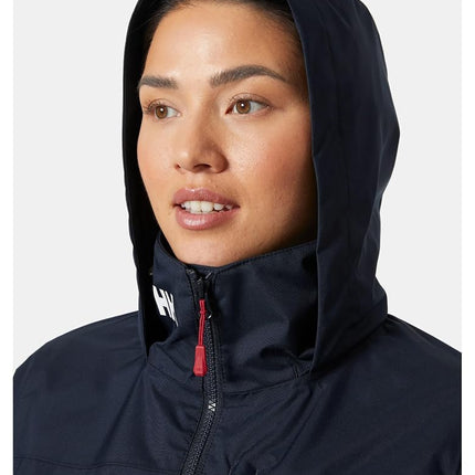 Helly Hansen Women's W Crew Hooded Jacket 2.0, Navy, XS