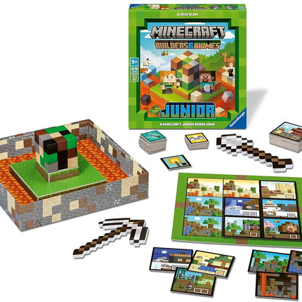 Ravensburger Minecraft Gifts for Boys - Builder & Biomes Junior Board Game for Kids Age 5 Years Up