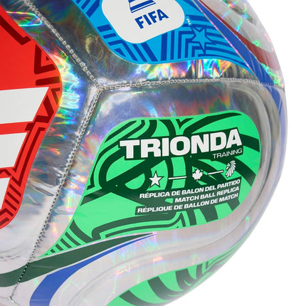 adidas Unisex-Adult World Cup Training Foil Soccer Ball, Multicolor/White/Team Royal Blue/Solar Blue, 3