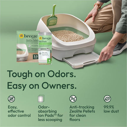 Purina Tidy Cats Scented Litter Pellets, Breeze Enhanced Refill Litter Pellets in Recyclable Box - (Pack of 4) 7 lb. Bags
