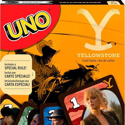 Mattel Games UNO Yellowstone Card Game for Kids, A