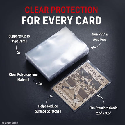 Ultra Pro: UP83664 Clear Sleeves - Standard Size Trading Cards - 2.5" x 3.5" (1000 ct Retail Pack)