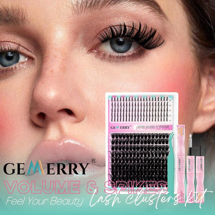 GEMERRY Lash Clusters with Spikes 80D Kit