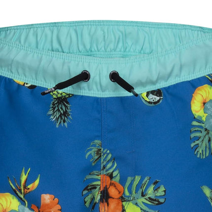 Hurley Boys' Pull on Swim Trunks, Neptune Blue/Parrot Floral, 2T