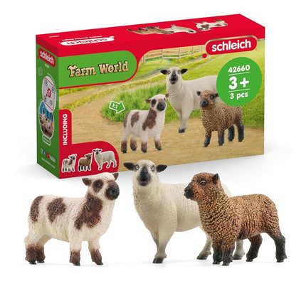 Schleich Farm World - 3Pc Sheep Friends Playset - 
