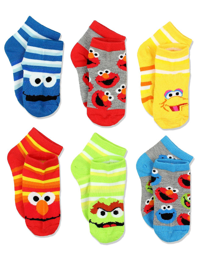 Sesame Street Kids' Little Quarter Length Socks, 6