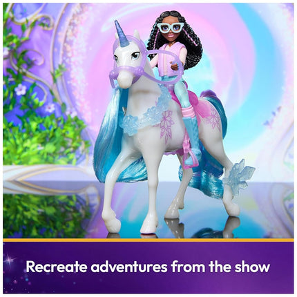 Unicorn Academy, Layla & Glacier Power of Friendship Set, Easter Gifts Idea, Dolls & Unicorn Toys, Includes Translucent Saddle & 2 Power Accessories, Metallic