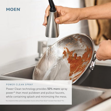 Moen 7545C Camerist One-Handle Pullout Kitchen Faucet Featuring Power Clean and Reflex, Chrome