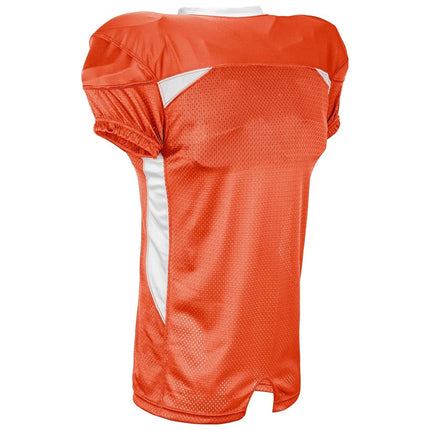 CHAMPRO Boys' Huddle Stretch Polyester Dazzle Youth Football Game Jersey Orange, White
