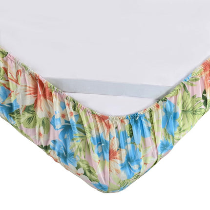 Elegant Comfort Softest and Coziest 6-Piece Sheet Set - 1500 Premium Hotel Quality Microfiber - Deep Pocket, Wrinkle Resistant 6-Piece Floral Magnolia Pattern Bed Sheet Set, California King, Magnolia