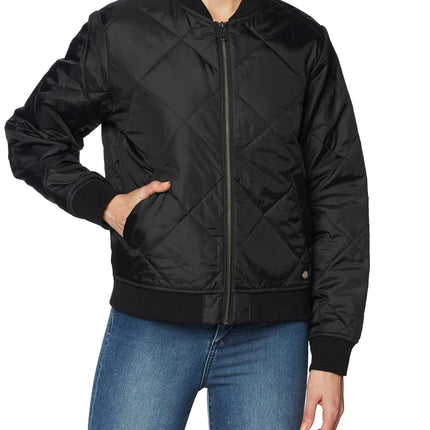 Dickies Women's Size Plus Quilted Bomber Jacket, B