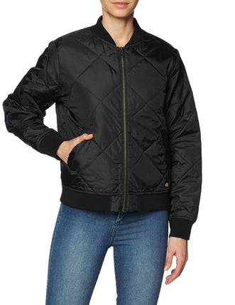 Dickies Women's Size Plus Quilted Bomber Jacket, B