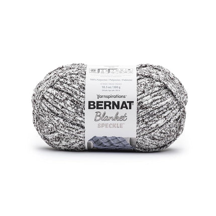 Bernat Blanket Speckle Typewriter Yarn - 2 Pack of 10.5oz/300g - Polyester - #6 Super Bulky - 220 Yards - Knitting, Crocheting & Crafts, Chunky Chenille Yarn