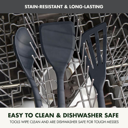 GreenPan Platinum Silicone Tong, Charcoal Gray