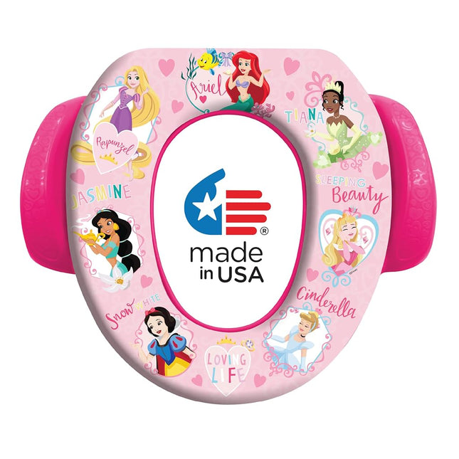 Disney Princess"Loving Life" Soft Potty Seat and Potty Training Seat - Soft Cushion, Baby Potty Training, Safe, Easy to Clean