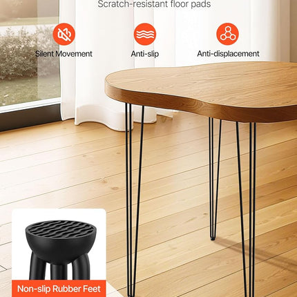 VEVOR Hairpin Table Legs 40 Inch Set of 4, Black, 800 lbs Load Capacity (Each 220 Lbs), Desk Legs for Bench, Computer