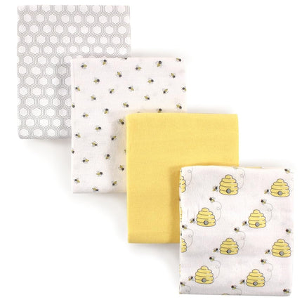 Hudson Baby Flannel Receiving Blankets, Bee Hives