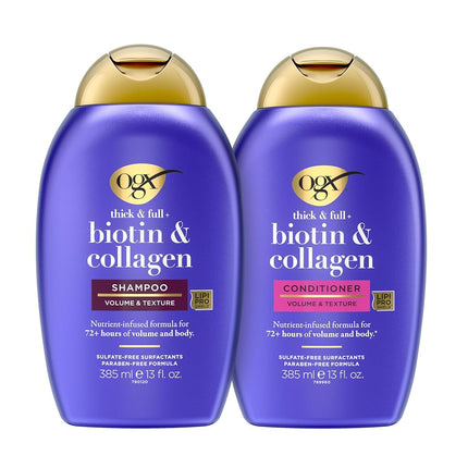OGX Biotin & Collagen Set, 1 Shampoo + 1 Condition