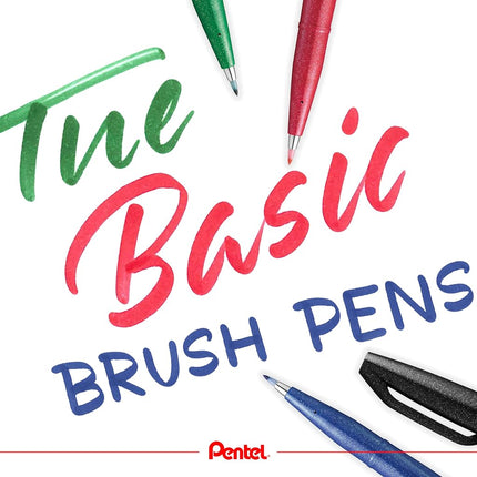 Pentel Brush Sign Pen - Blue (Pack of 10), SES15C-C
