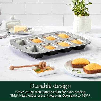 Cuisinart, Molde Clásico Antiadherente para 8 Mini Panecillos de Maíz, AMB-8CB