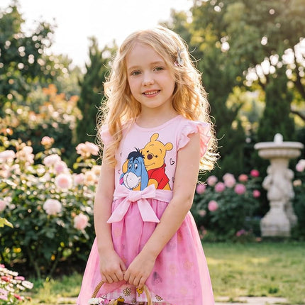 Disney Frozen Girls' Romper with Tulle Skirt and Tulle Skirt for Birthday Summer 2-8 Years, 5-6 Years