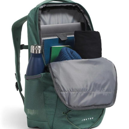 THE NORTH FACE Women's Jester Everyday Laptop Backpack - PFAS Free, Duck Green Dark Heather, One Size, Jester Everyday Laptop Backpack | Commuter Travel Bag With Laptop Sleeve, Water-repellent Finish