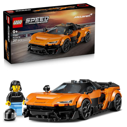 LEGO Speed Champions McLaren W1 Supercar Toy - Car Model Kit w/a Collectible Driver Minifigure - Birthday Gift Idea for 9+ Year Old Boys & Motorsport Fans - 77257